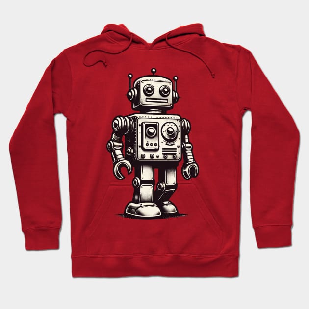 vintage retro robot Hoodie by newLedger